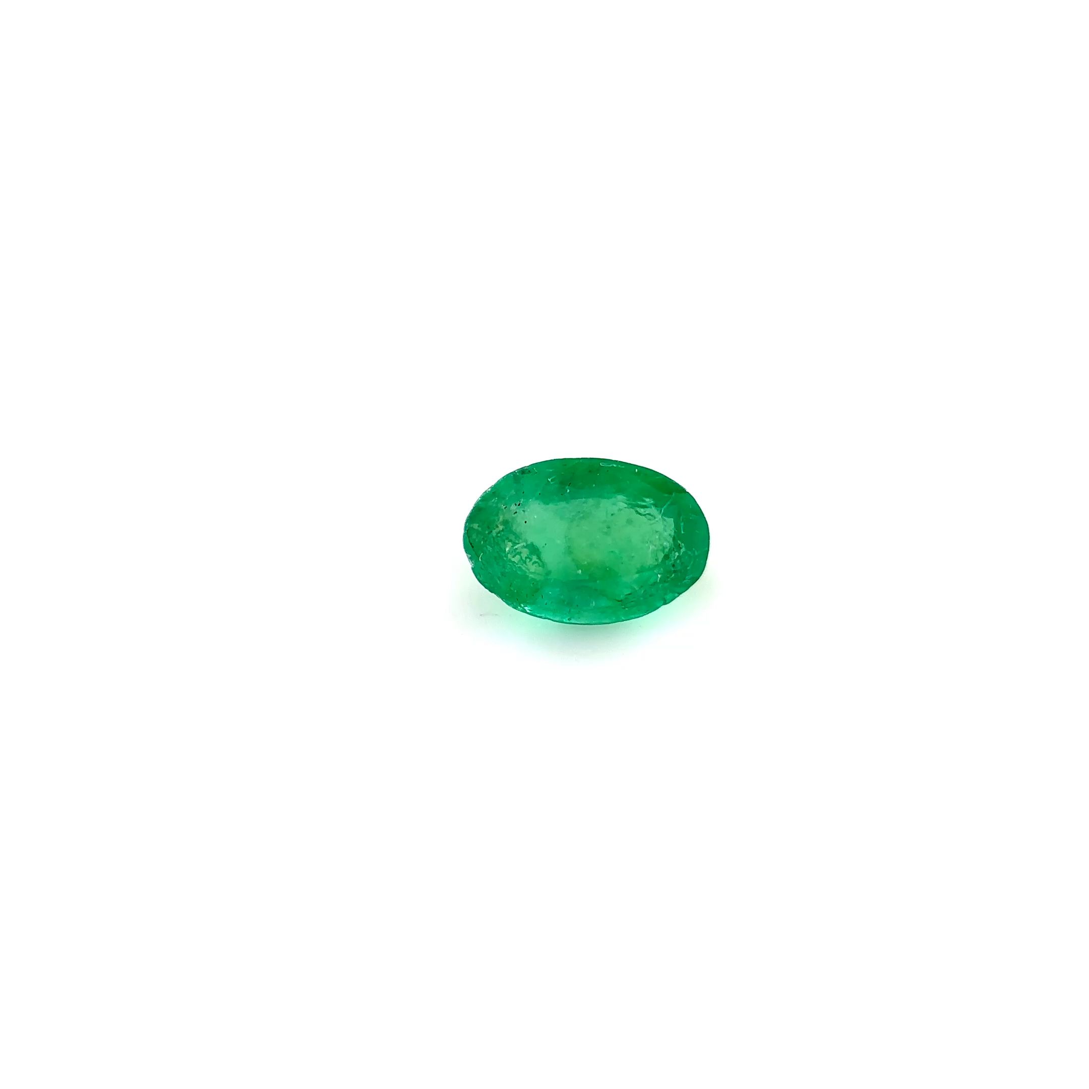 Certified Emerald Oval 0.38 ct gemstone, Green