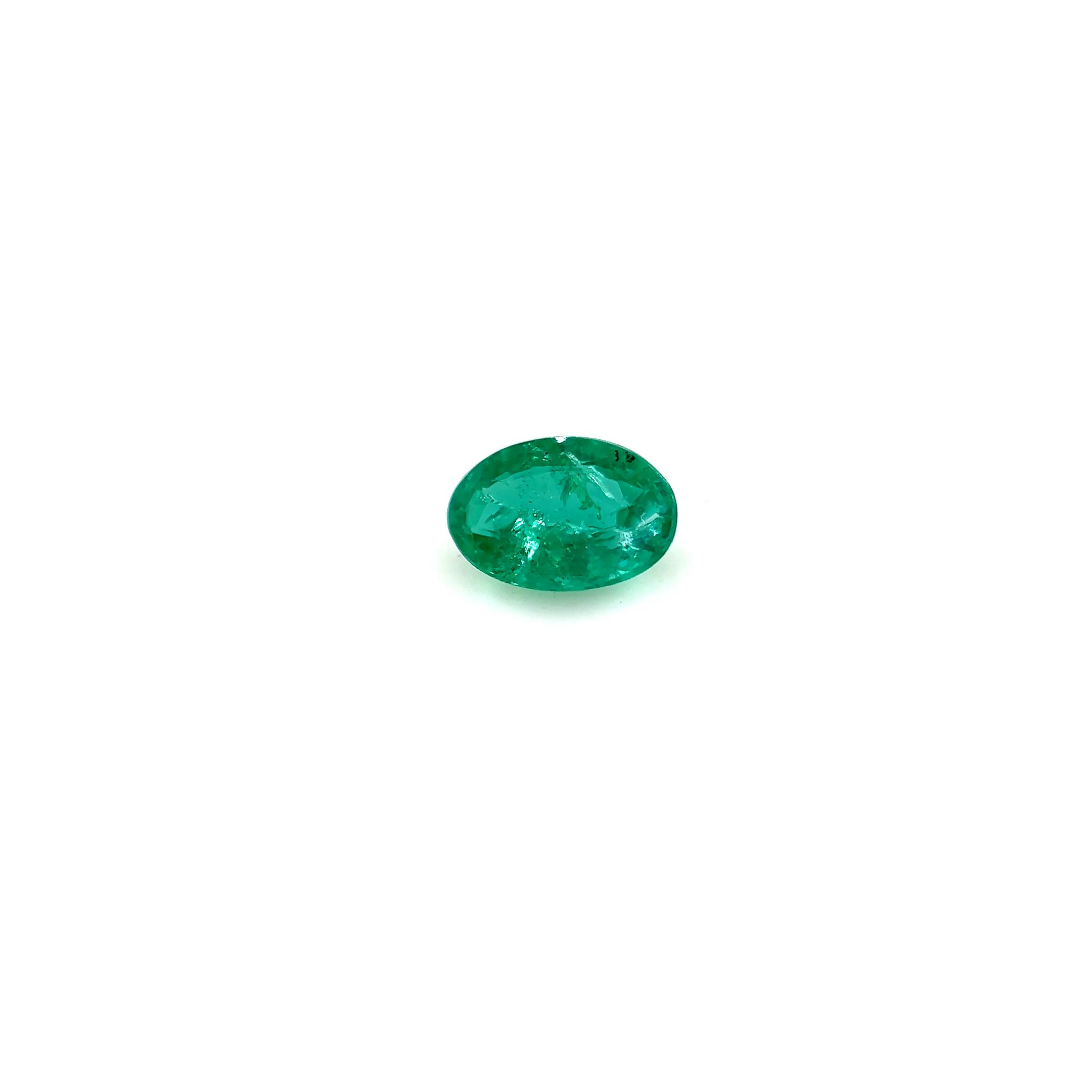 0.36 ct Oval Green Emerald