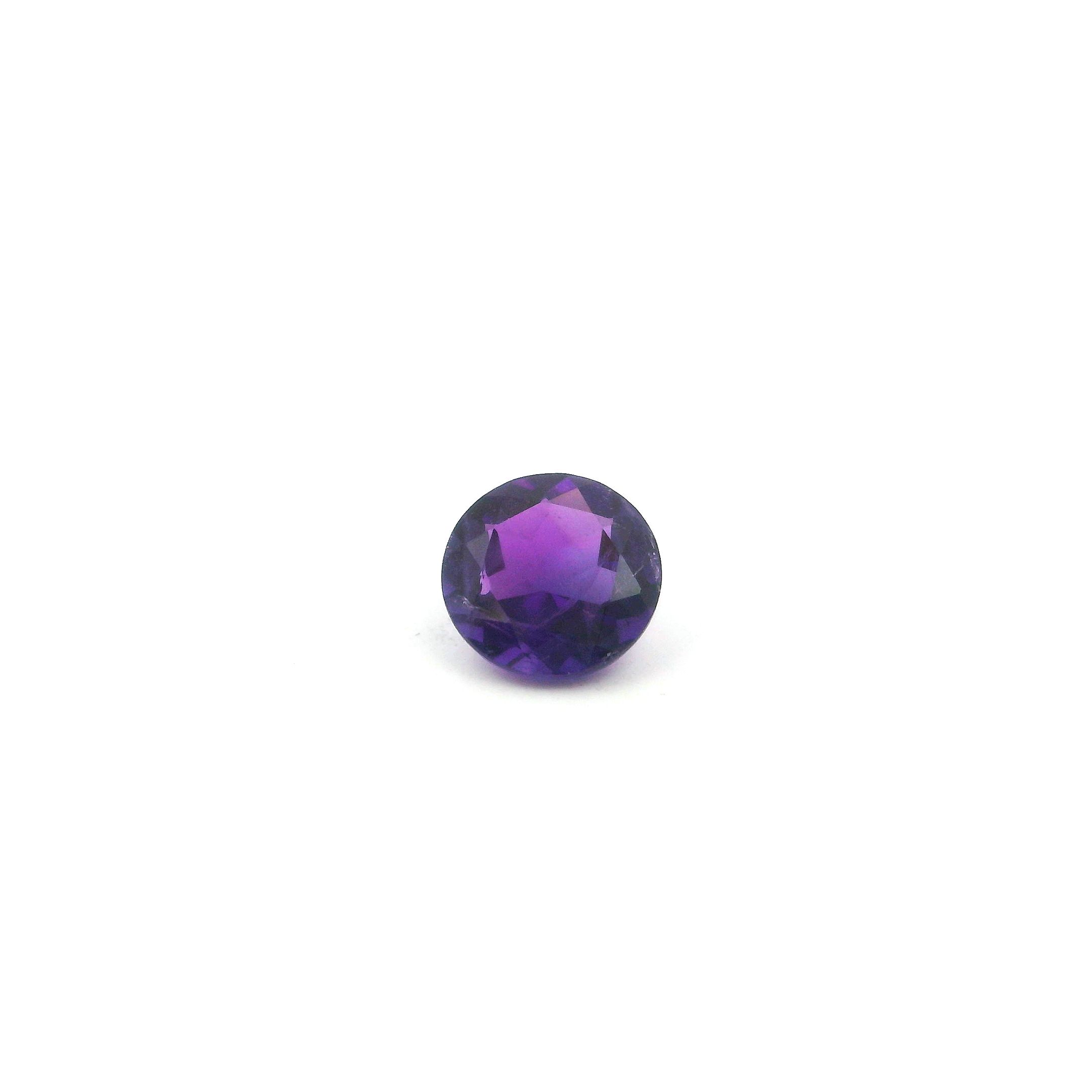 Certified Amethyst Round 0.71 ct gemstone, Purple
