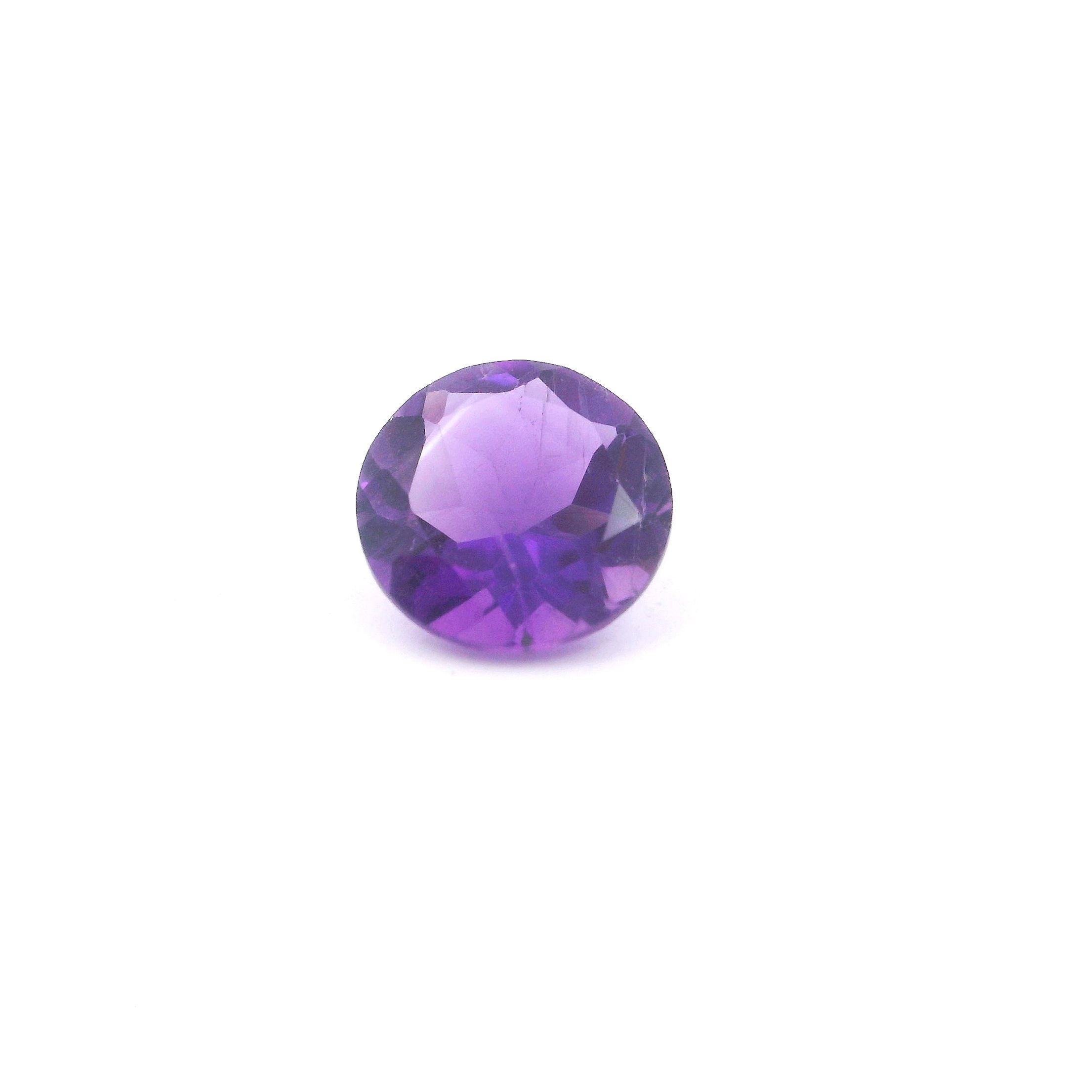 Certified Amethyst Round 1.49 ct gemstone, Purple