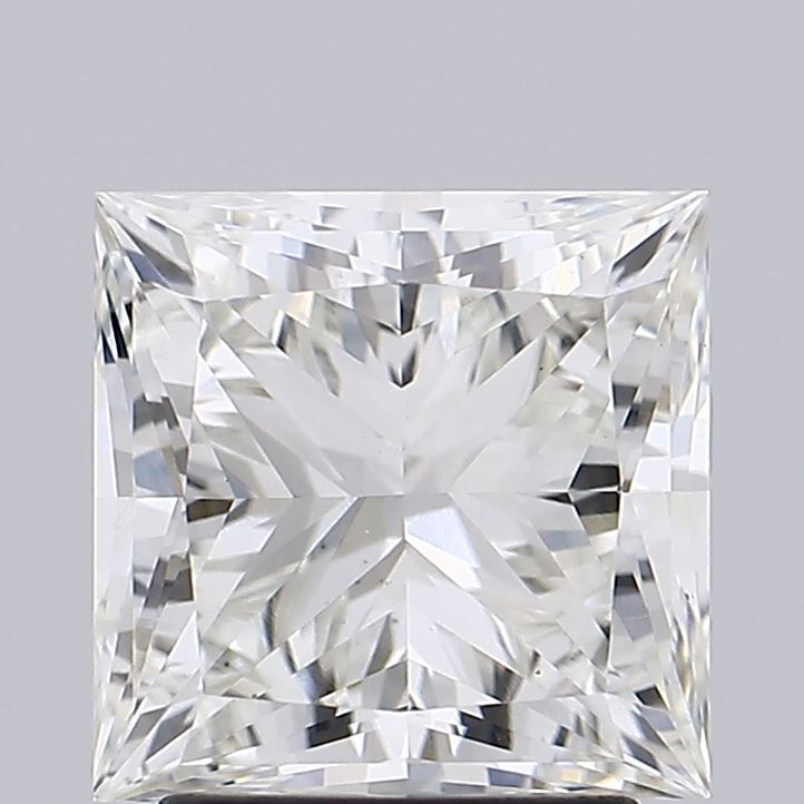 2.66 Carat princess Lab Grown Diamond Front View