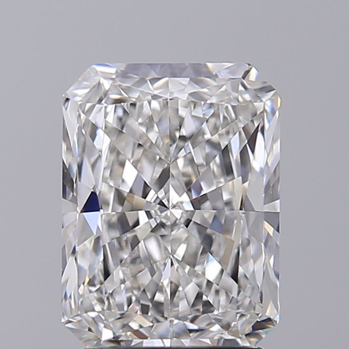 2.62 Carat radiant Lab Grown Diamond Front View