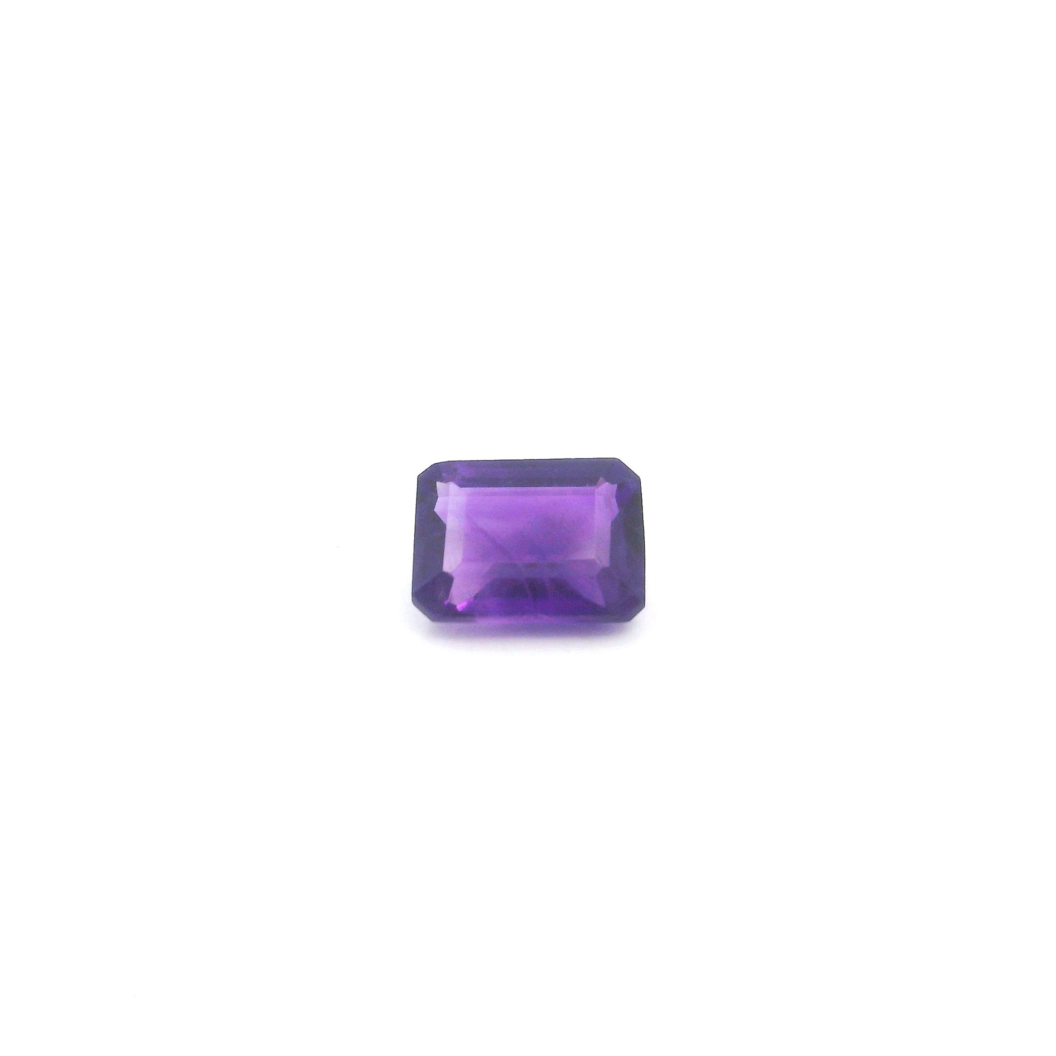 Certified Amethyst Octagonal 0.95 ct gemstone, Purple