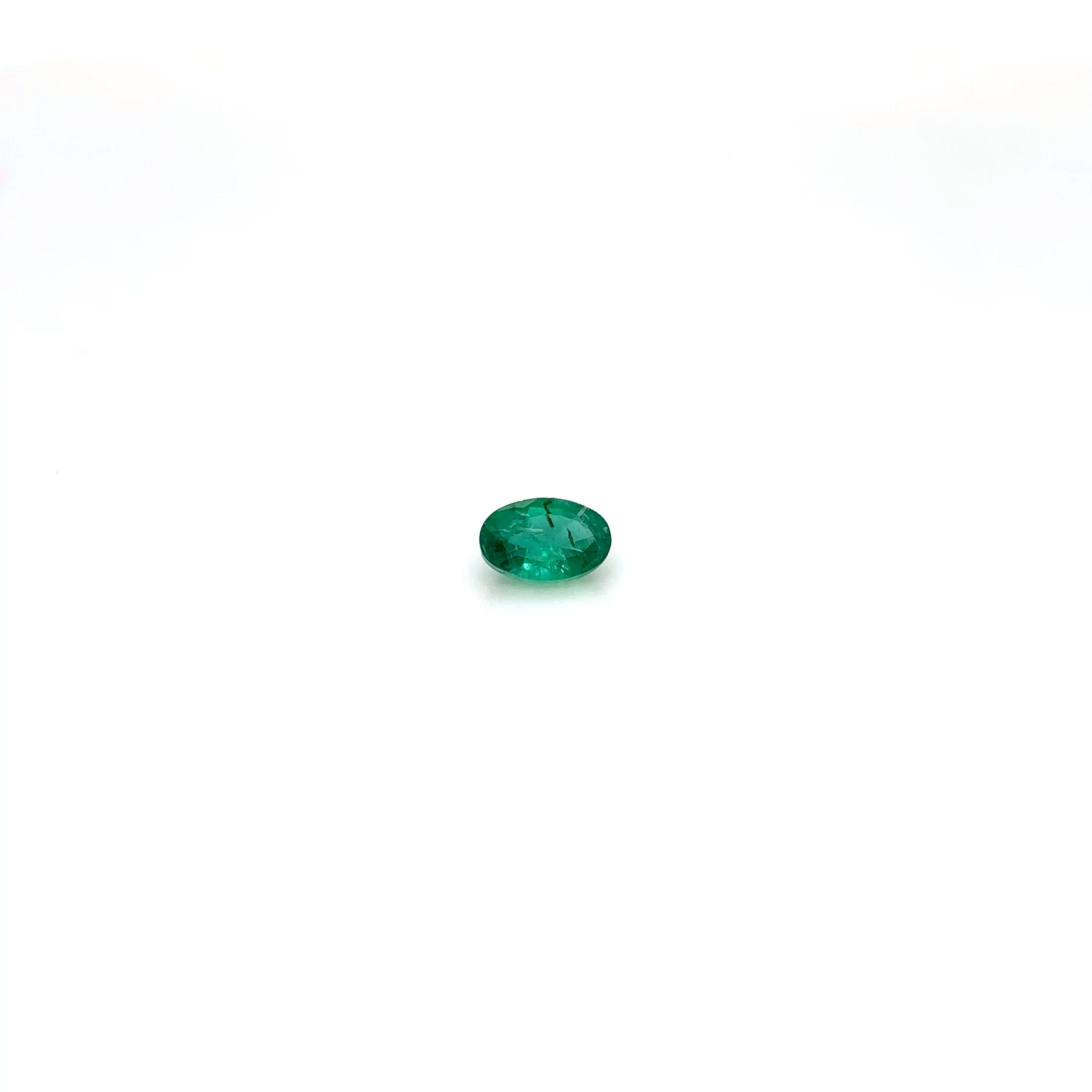 0.54 ct Oval Green Emerald