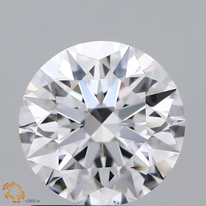 1.23 Carat round Lab Grown Diamond Front View