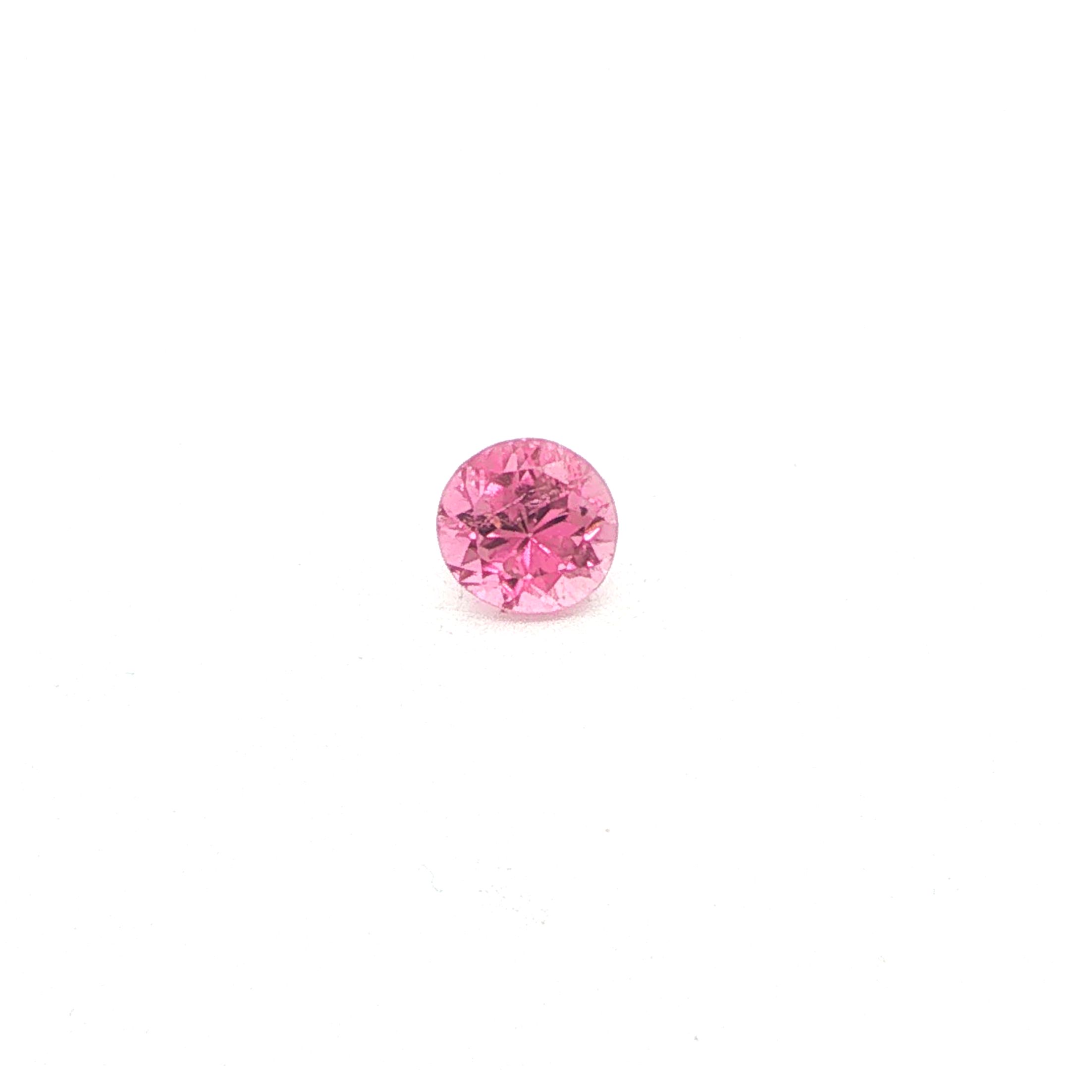 Certified Tourmaline Round 0.71 ct gemstone, Pink
