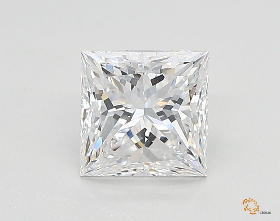 1.21 Carat princess Lab Grown Diamond Front View