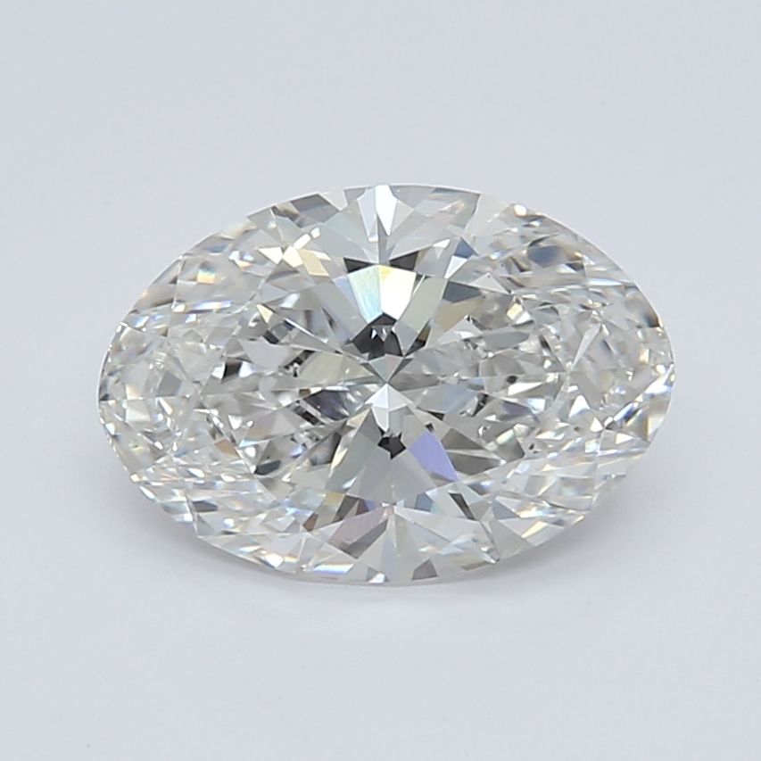2.58 Carat oval Lab Grown Diamond Front View