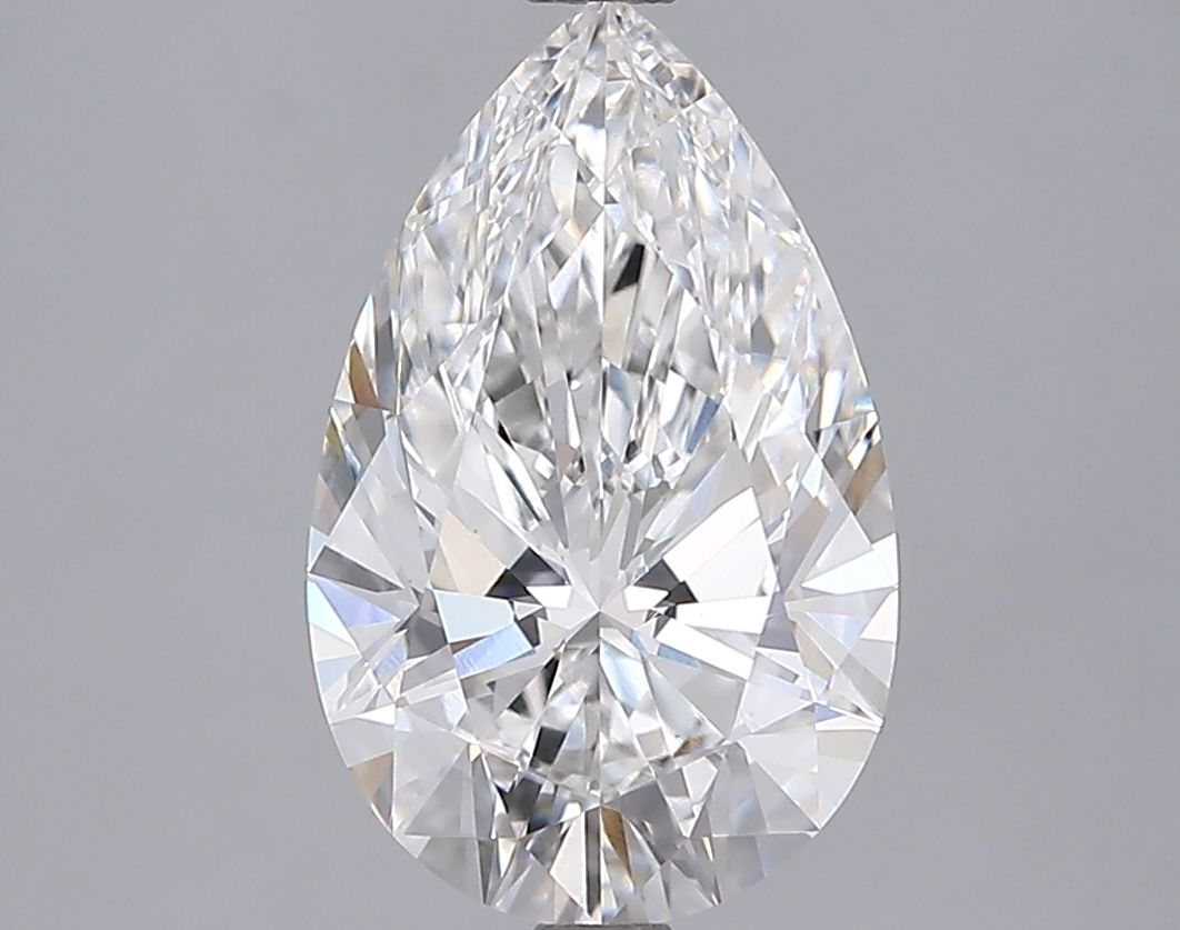 2.61 Carat pear Lab Grown Diamond Front View