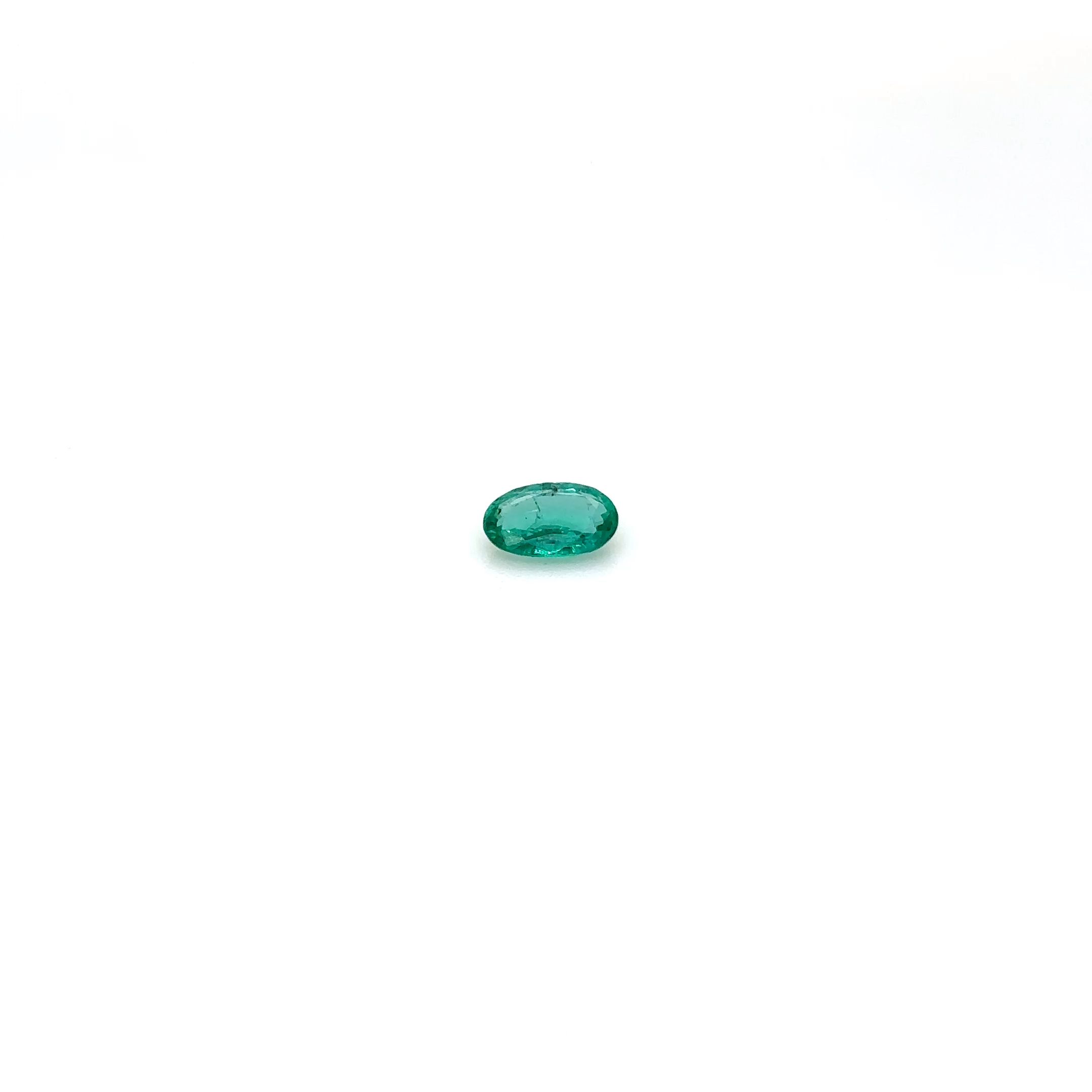 0.39 ct Oval Green Emerald