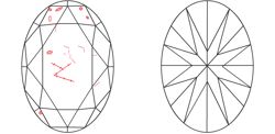 1,72 ct Owalny diament naturalny