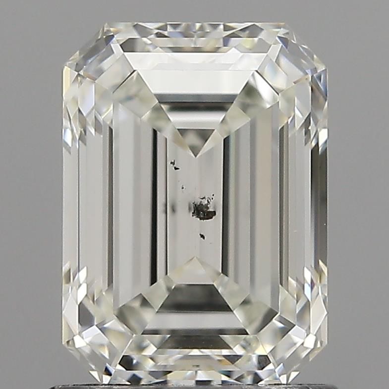 1.51-carat emerald diamond with H color, Good cut, and SI2 clarity.
