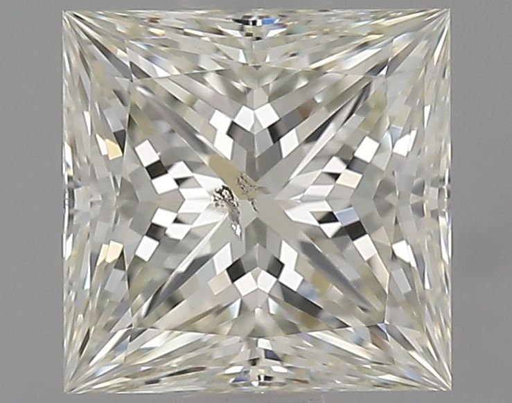 1.01-carat princess diamond with K color, Good cut, and SI2 clarity.