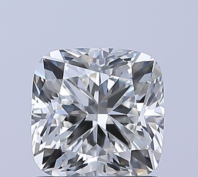 1-carat cushion diamond with H color, Good cut, and VS2 clarity.