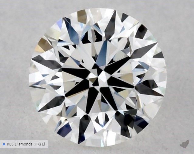 Diamant Rond 0.51 ct - Couleur G - Pureté VVS2