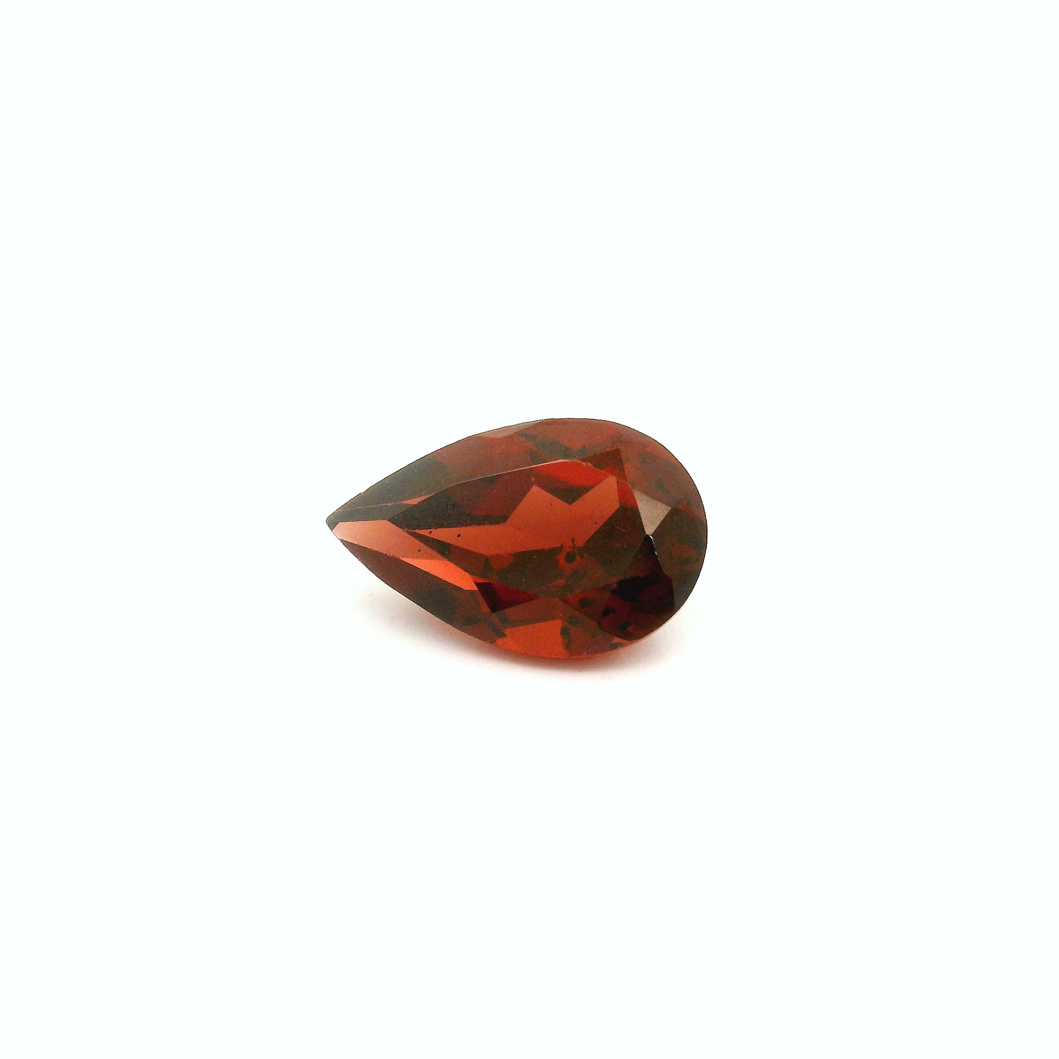 Certified Garnet Pear 1.13 ct gemstone, Red