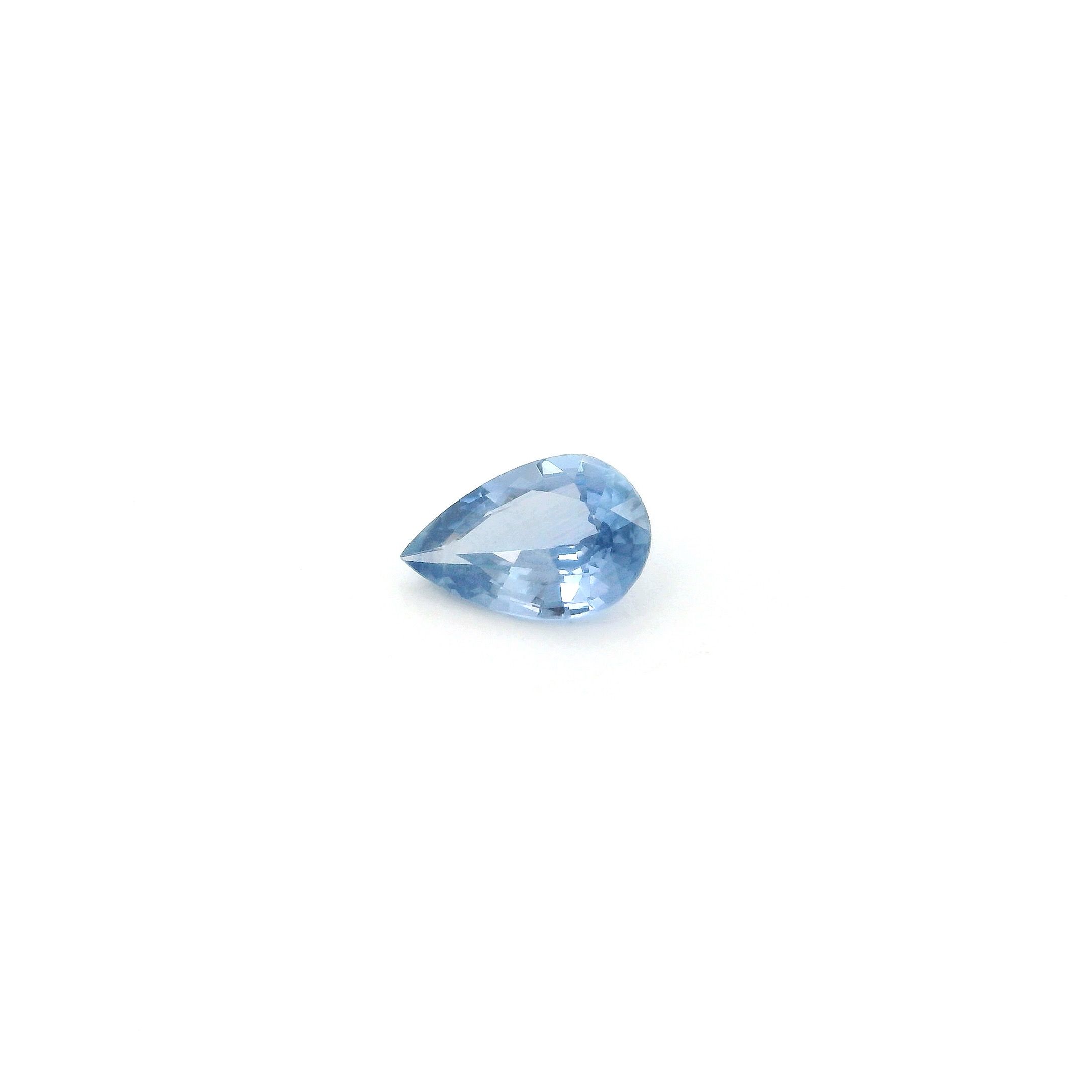 Certified Sapphire Pear 0.39 ct gemstone, Blue