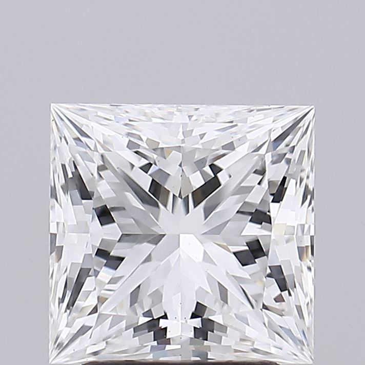 2.65 Carat princess Lab Grown Diamond Front View