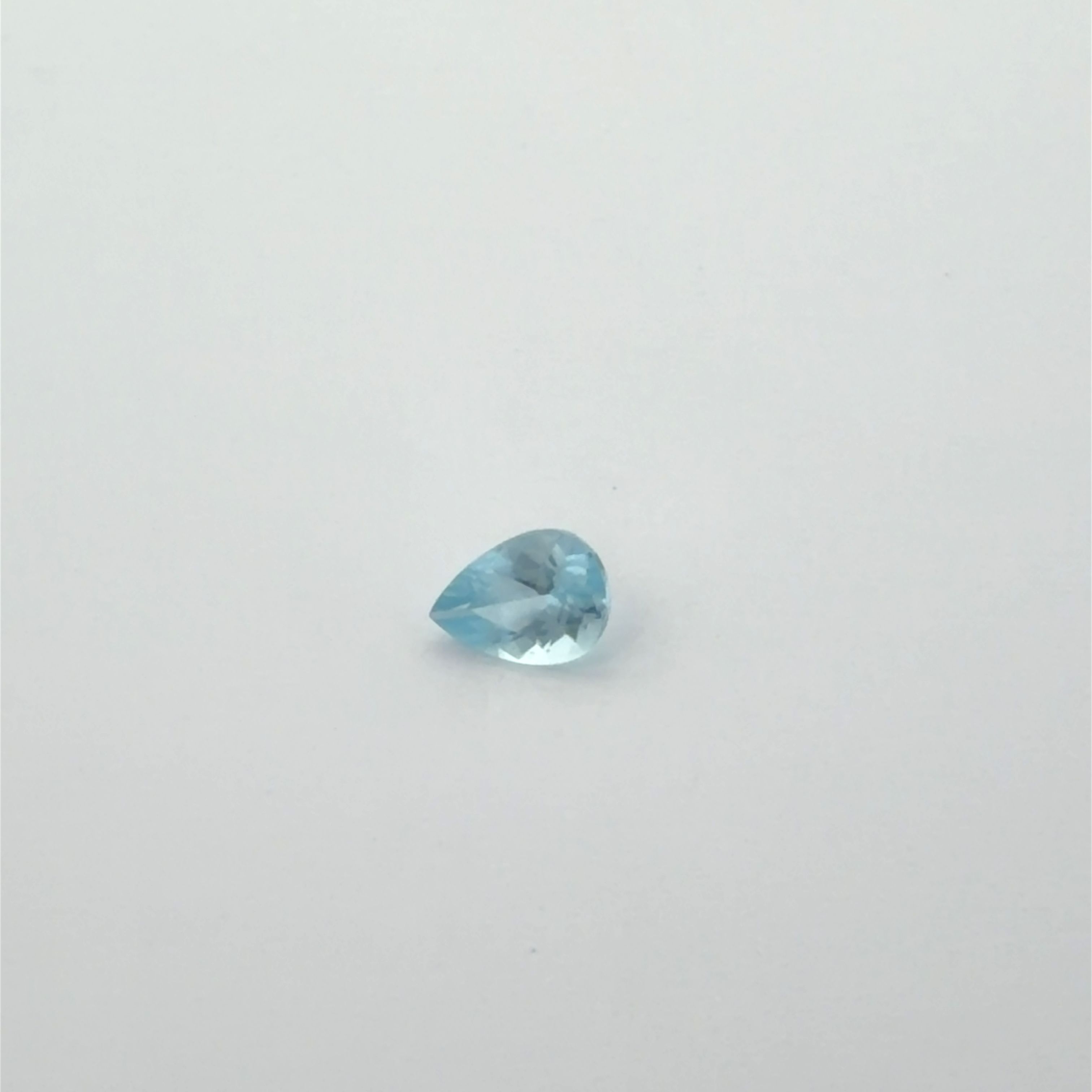 Certified Aquamarine Pear 0.61 ct gemstone, Blue
