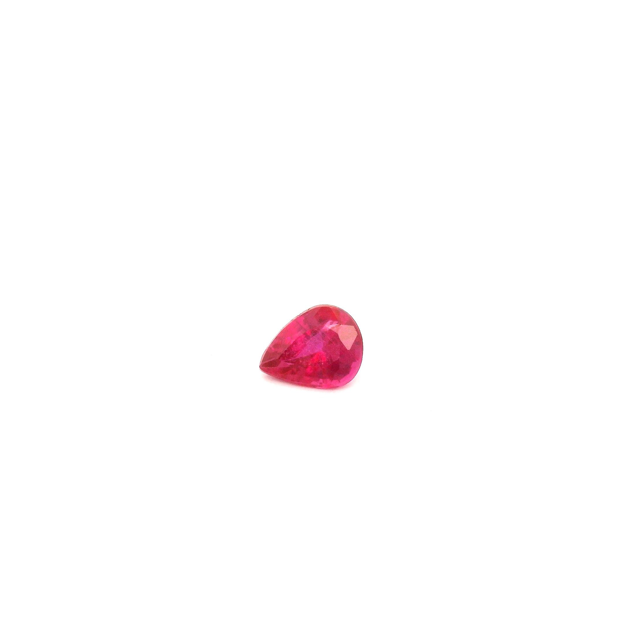 0.23 ct Pear Red Ruby