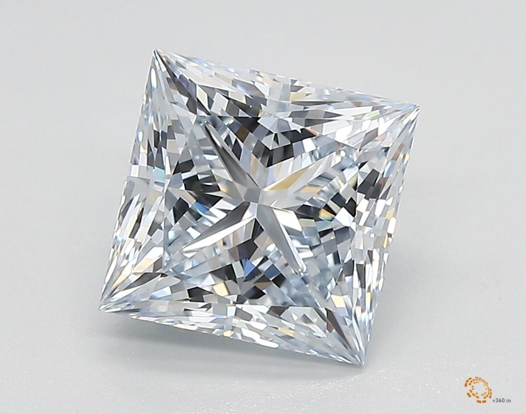 2.62 Carat princess Lab Grown Diamond Front View