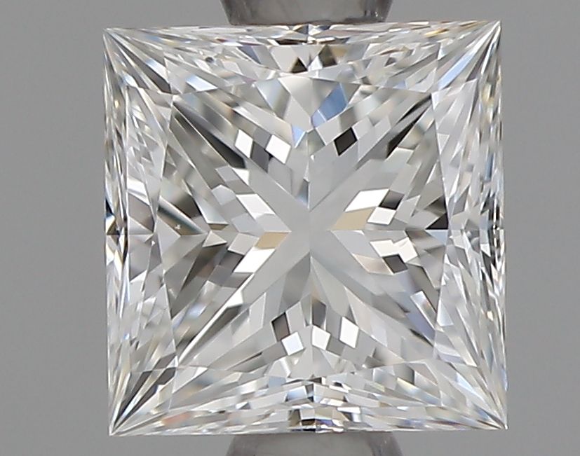 0.7-carat princess diamond with H color, Good cut, and VS1 clarity.