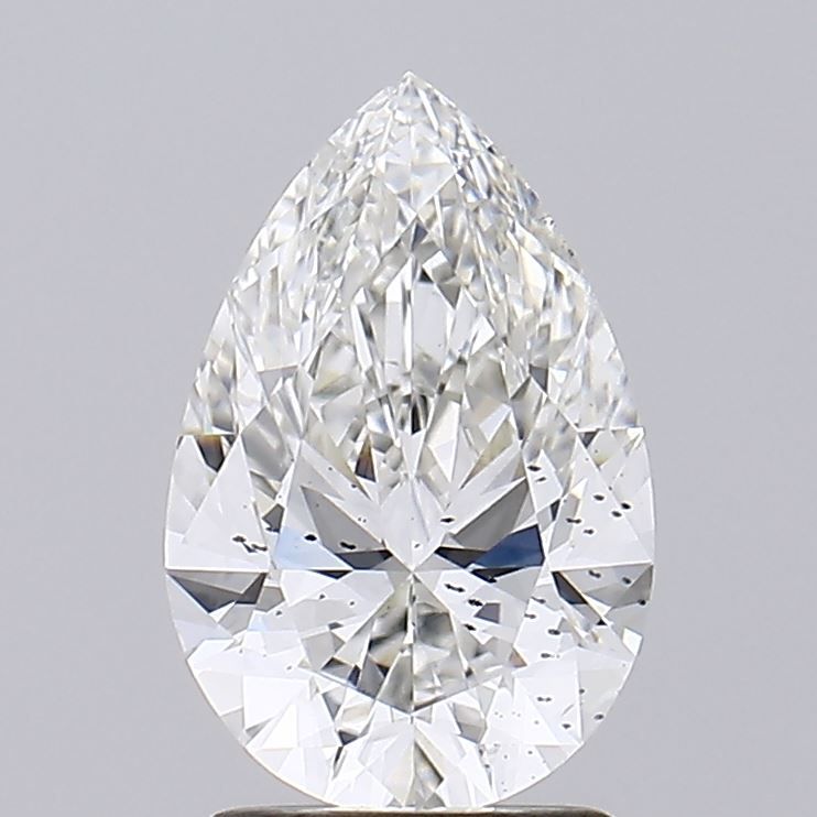 2.01 Carat pear Lab Grown Diamond Front View