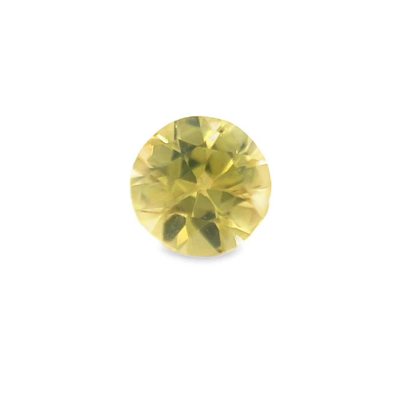 Certified Tourmaline Round 0.54 ct gemstone, Yellow