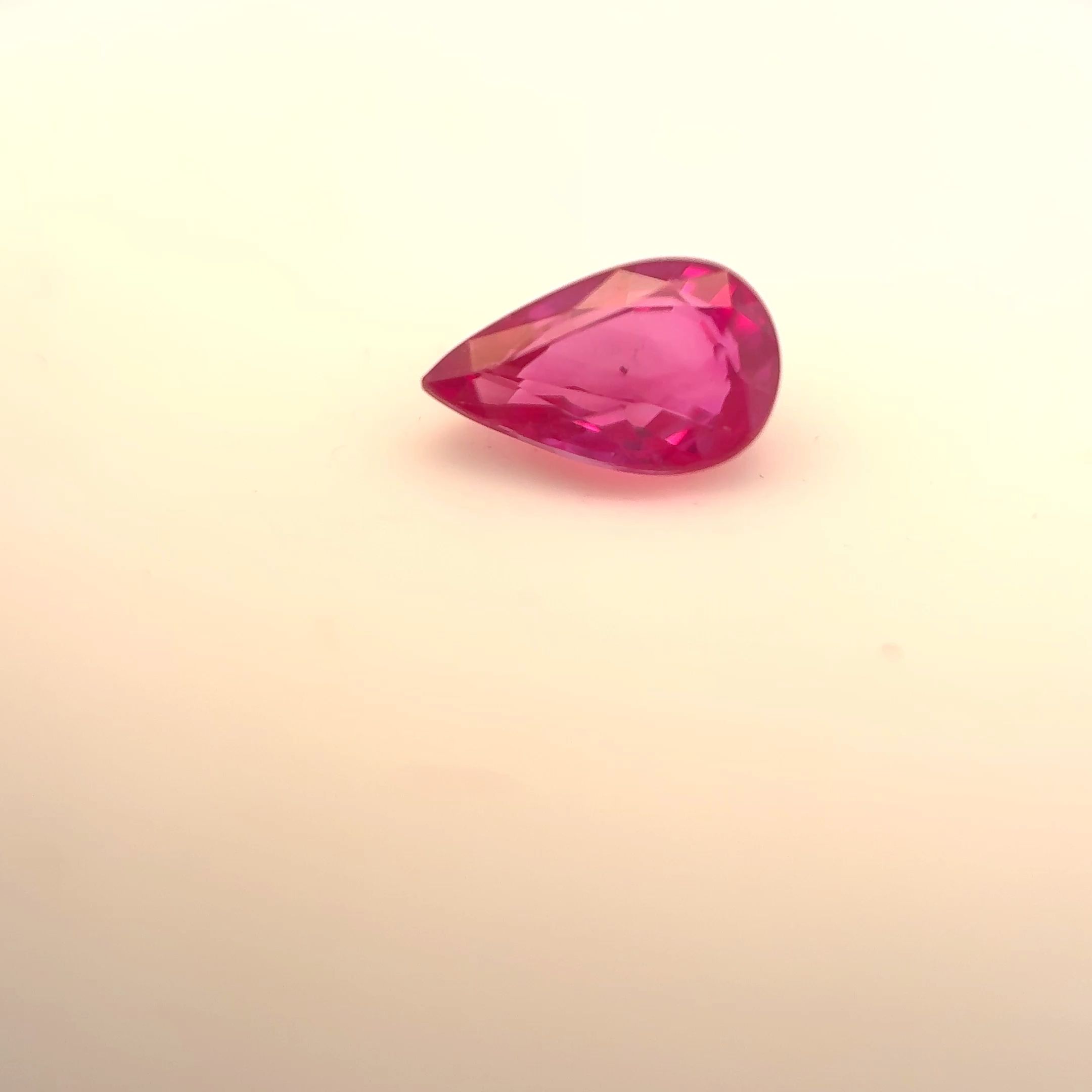 0.54 ct Pear Pink Ruby