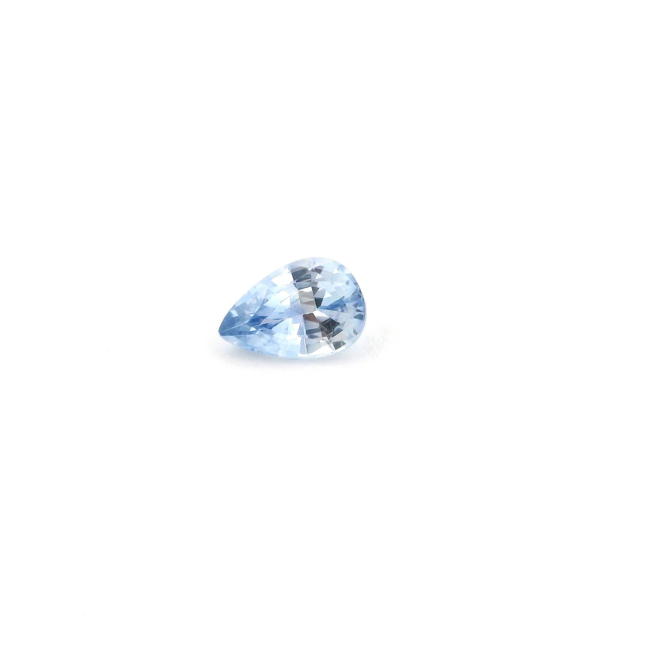 Certified Sapphire Pear 0.49 ct gemstone, Blue