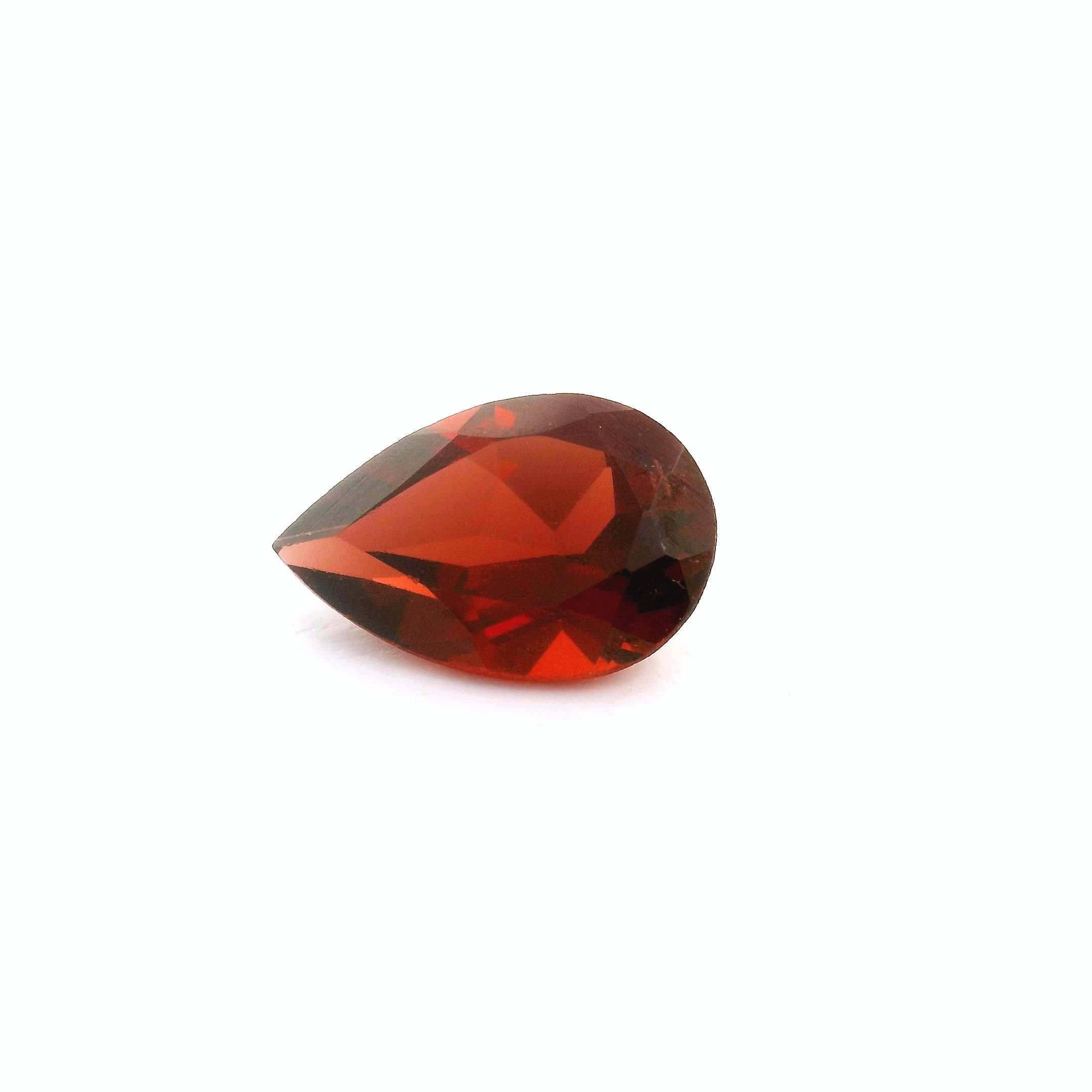 Certified Garnet Pear 1.49 ct gemstone, Red