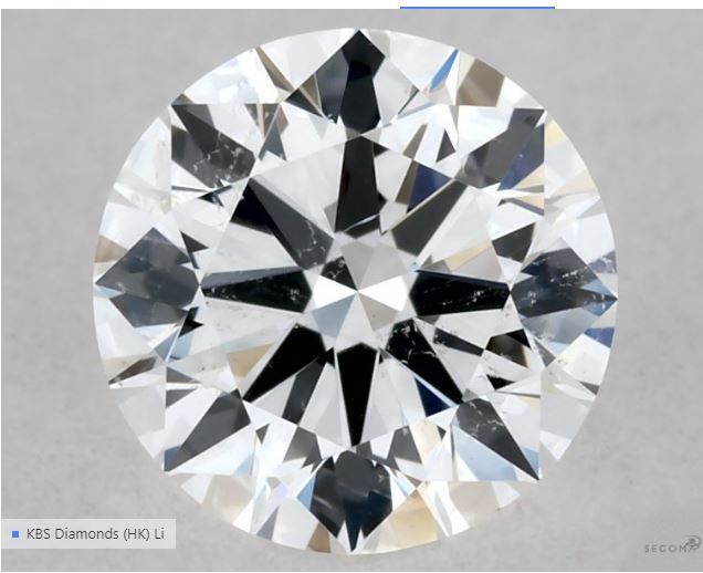 Diamant Rond 0.50 ct - Couleur G - Pureté SI1