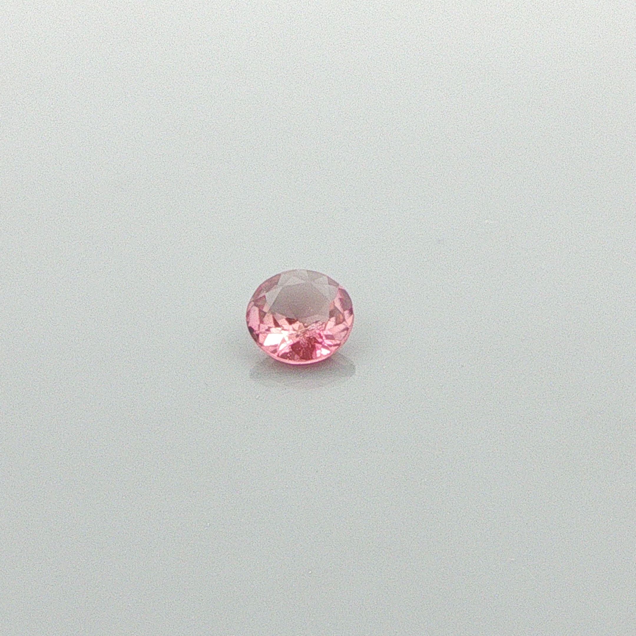 Certified Tourmaline Round 0.74 ct gemstone, Pink