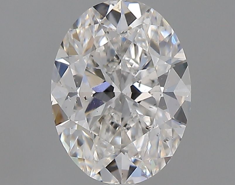 0.82-carat oval diamond with F color, Good cut, and SI1 clarity.