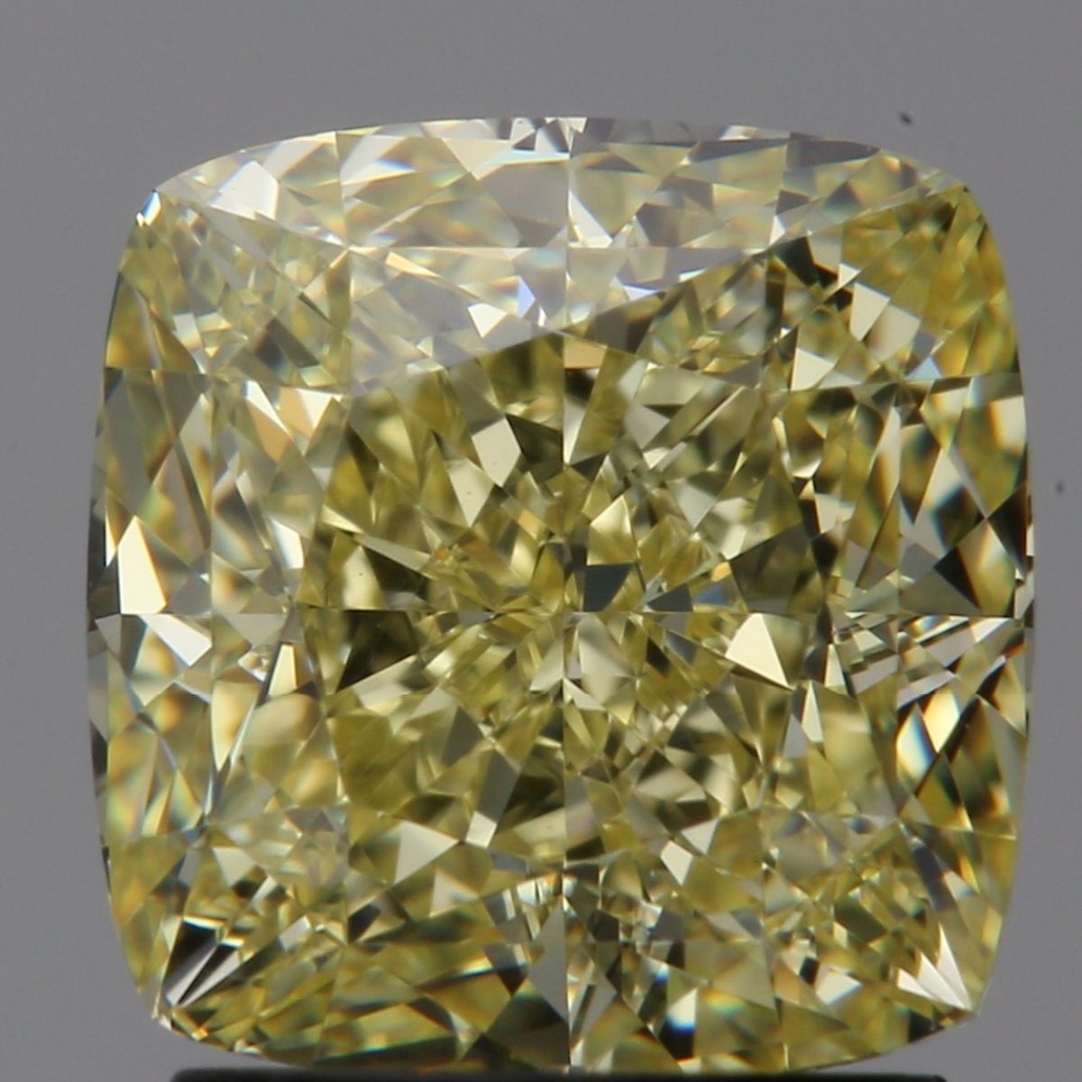2.51 Carat Yellow-VVS1 Ideal Cushion Diamond Image 