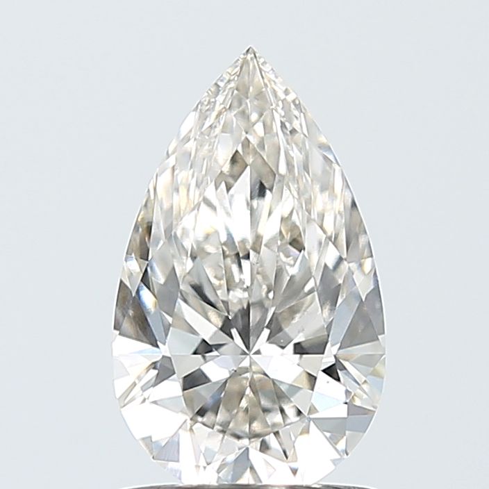 1.21 Carat pear Lab Grown Diamond Front View