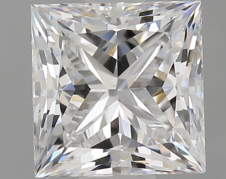 1-carat princess diamond with D color, Good cut, and VS1 clarity.