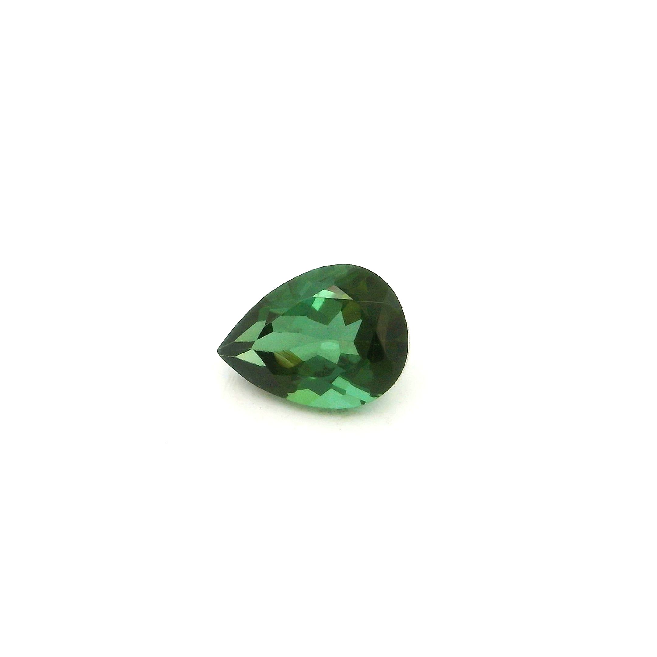 Certified Tourmaline Pear 0.76 ct gemstone, Green