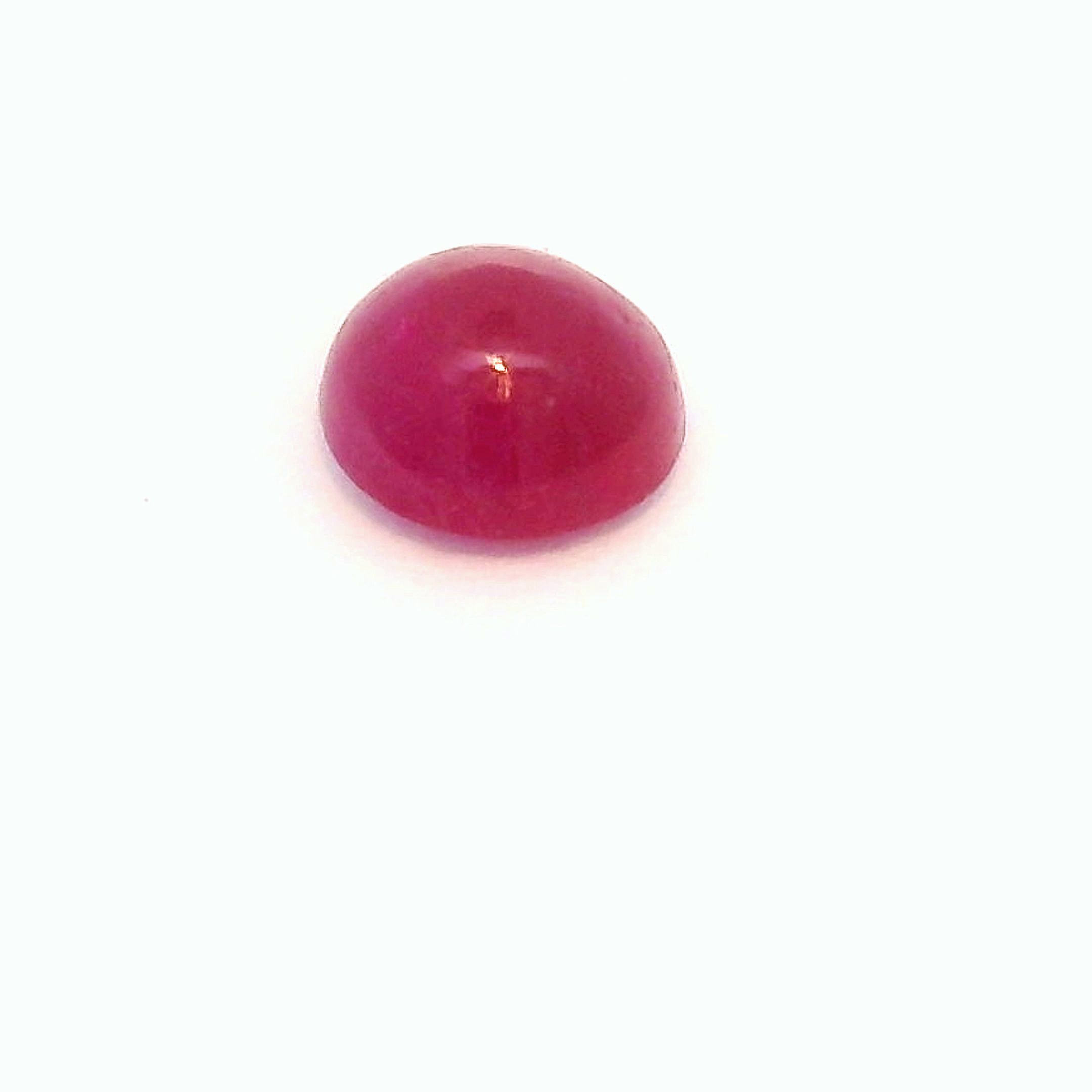 Certified Ruby Round 0.54 ct gemstone, Red
