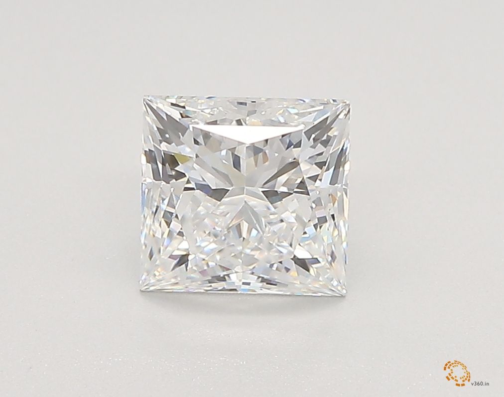 1.24 Carat princess Lab Grown Diamond Front View
