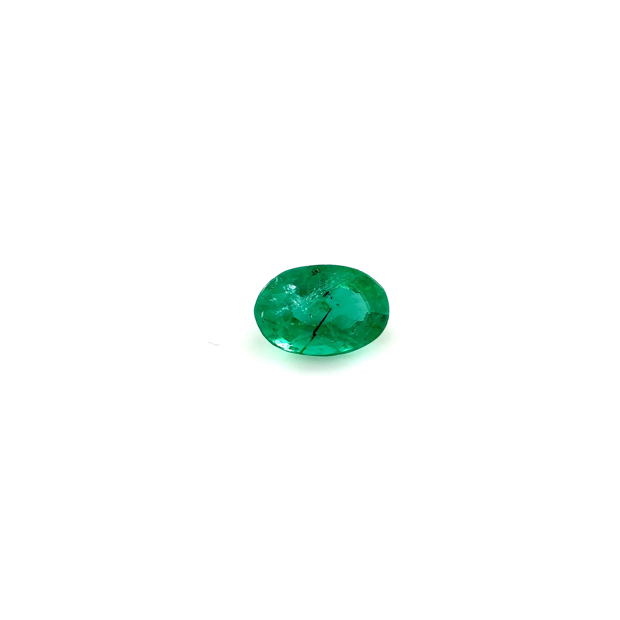 0.40 ct Oval Green Emerald