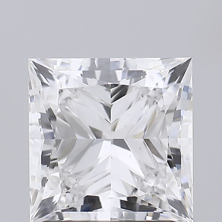 2.01 Carat princess Lab Grown Diamond Front View