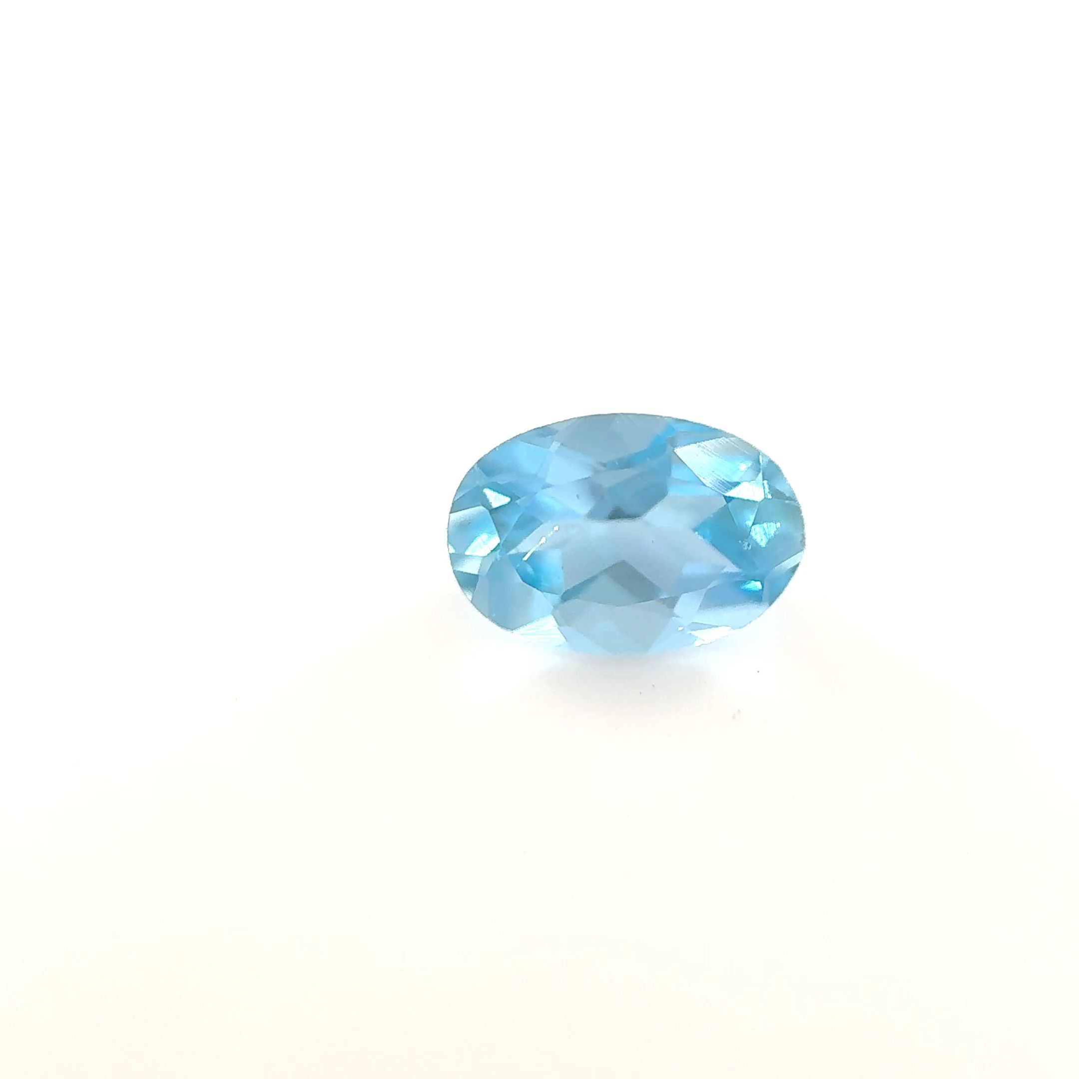 Certified Aquamarine Oval 0.37 ct gemstone, Blue