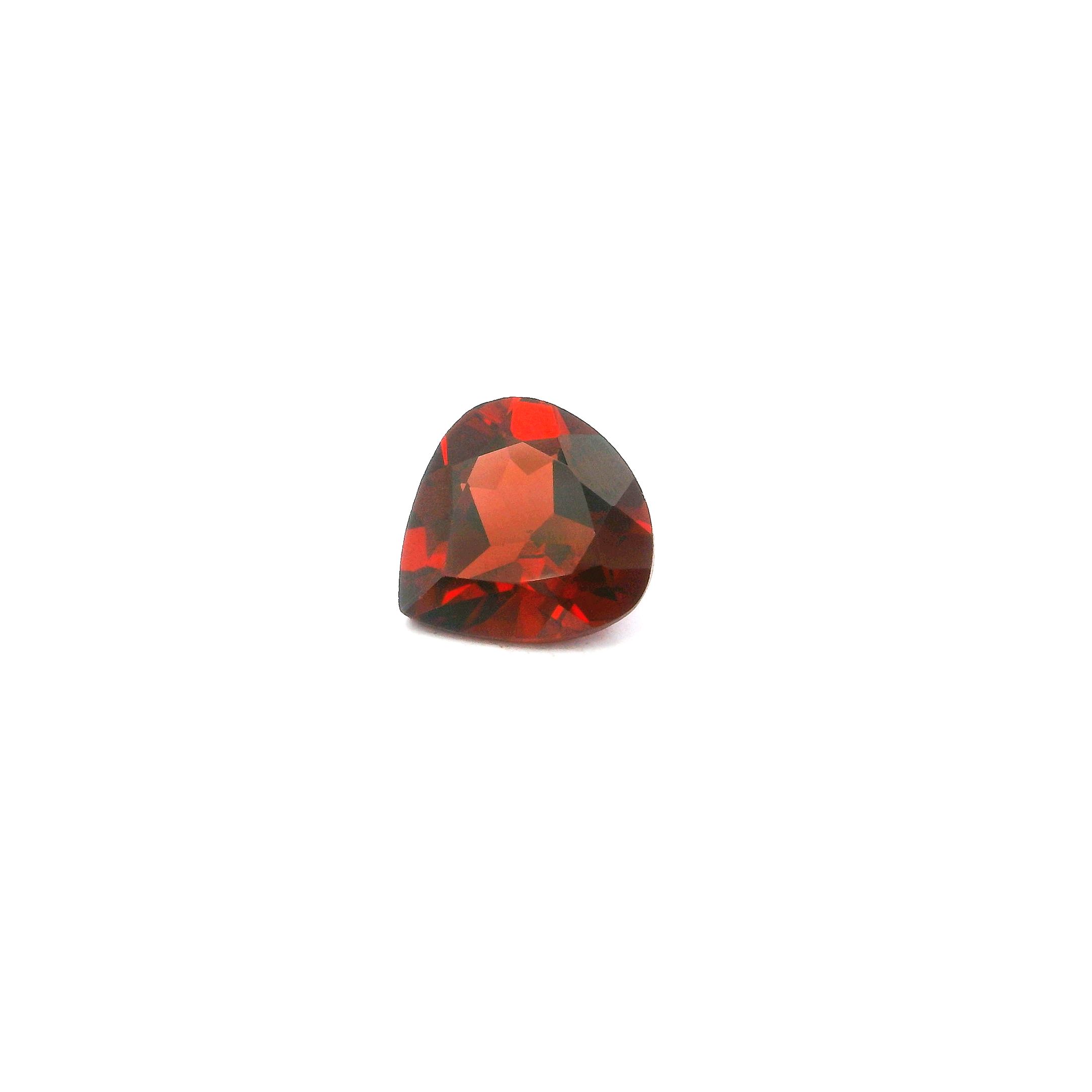 Certified Garnet Pear 1.35 ct gemstone, Red