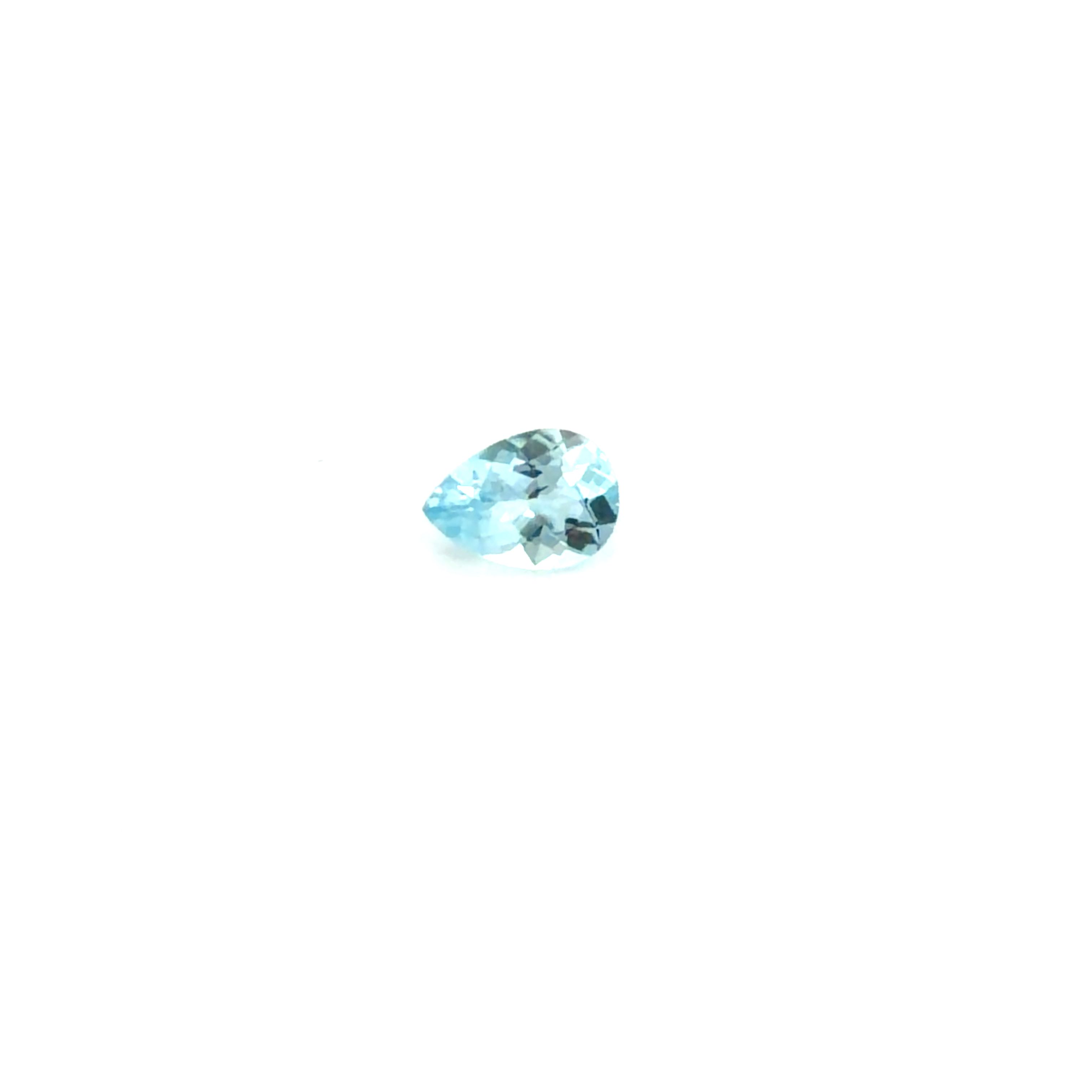 Certified Aquamarine Pear 0.56 ct gemstone, Blue