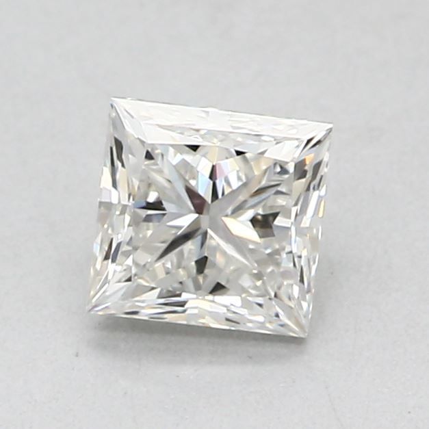 0.3-carat princess diamond with H color, Good cut, and VVS1 clarity.