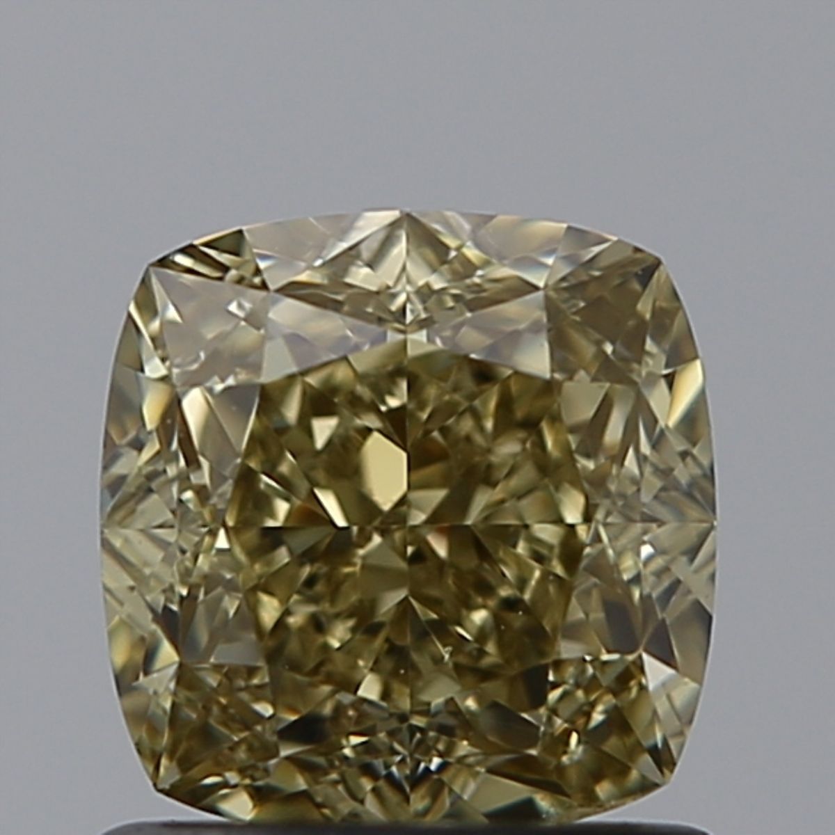 1.04-carat cushion diamond with null color, Good cut, and VS1 clarity.