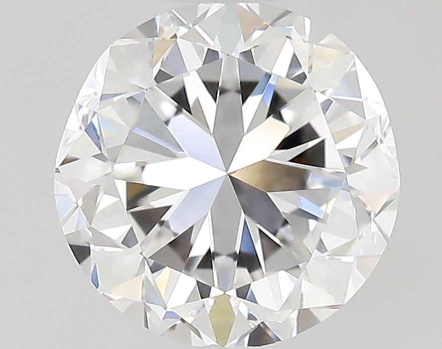 0.9-carat round diamond with D color, Good cut, and IF clarity.