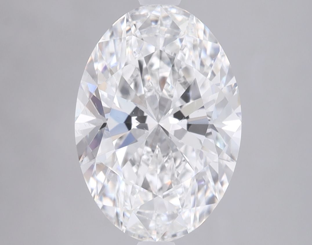 2.73 Carat oval Lab Grown Diamond Front View