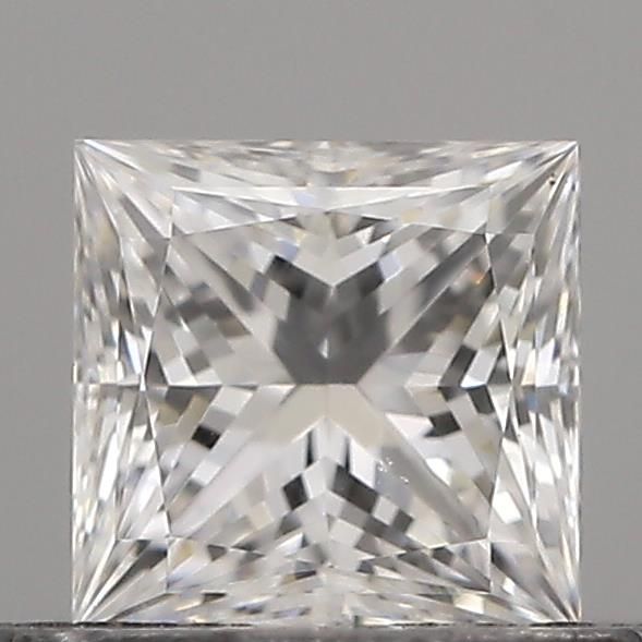 0.33-carat princess diamond with D color, Good cut, and VVS1 clarity.